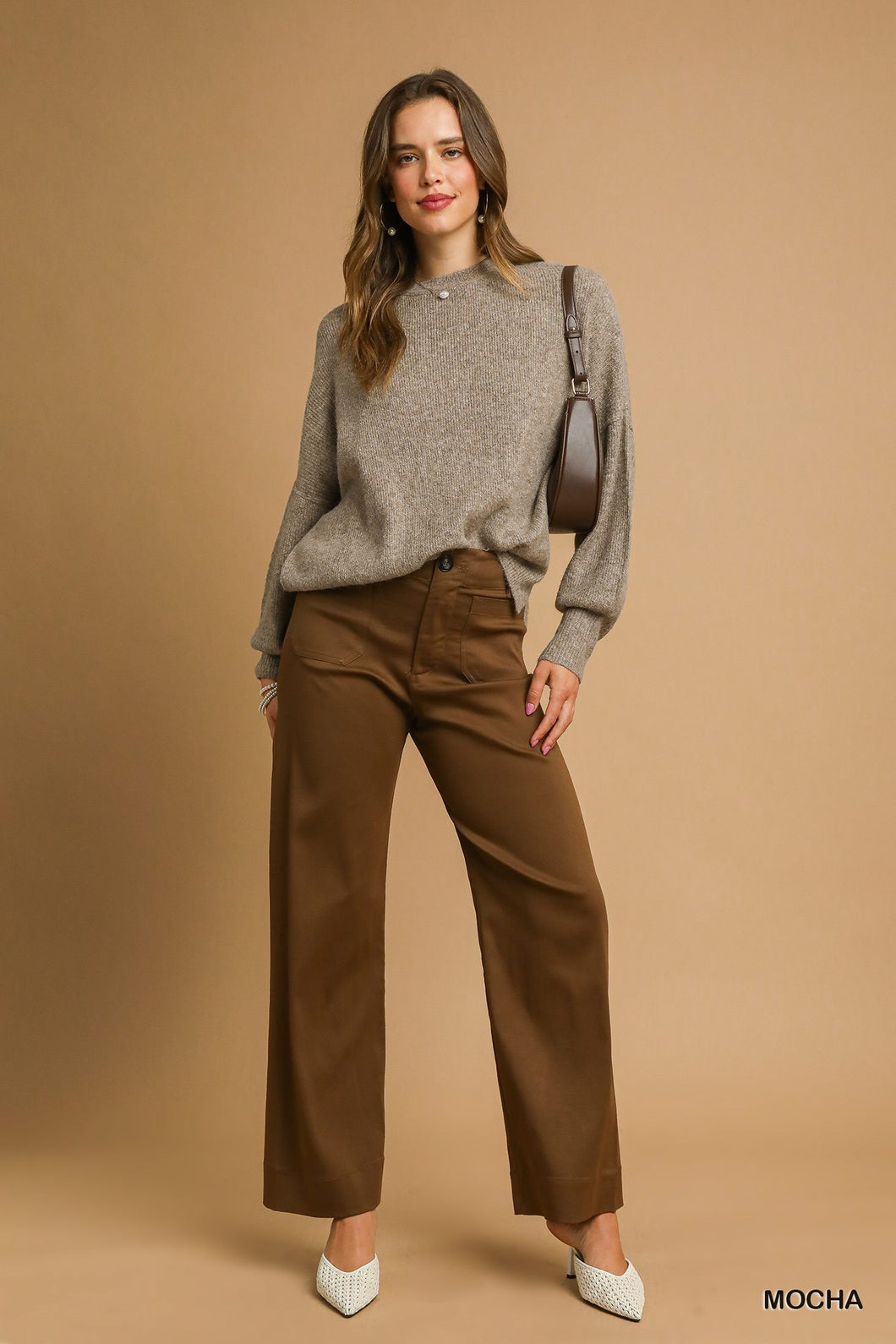 Mocha Patch Pocket Pants