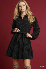 Load image into Gallery viewer, Black Jaquard Mini Dress
