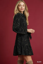 Load image into Gallery viewer, Black Jaquard Mini Dress
