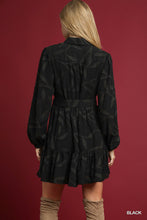 Load image into Gallery viewer, Black Jaquard Mini Dress
