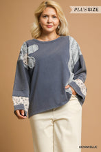 Load image into Gallery viewer, Denim Patchwork Pullover - Plus
