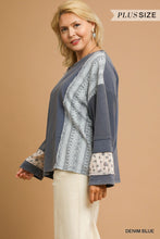 Load image into Gallery viewer, Denim Patchwork Pullover - Plus
