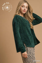 Load image into Gallery viewer, Emerald Chenille Top
