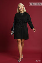 Load image into Gallery viewer, Black Luxe Mini Dress -  Plus
