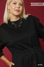 Load image into Gallery viewer, Black Luxe Mini Dress -  Plus
