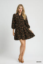 Load image into Gallery viewer, Floral Ruffle Corduroy Dress
