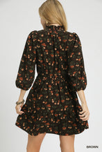 Load image into Gallery viewer, Floral Ruffle Corduroy Dress
