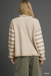 Taupe Mix Stripe Sweater