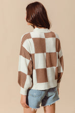 Load image into Gallery viewer, Mocha Checkered Sweater
