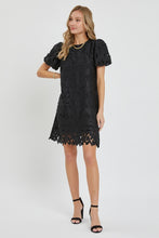 Load image into Gallery viewer, Black Lace Mini Dress
