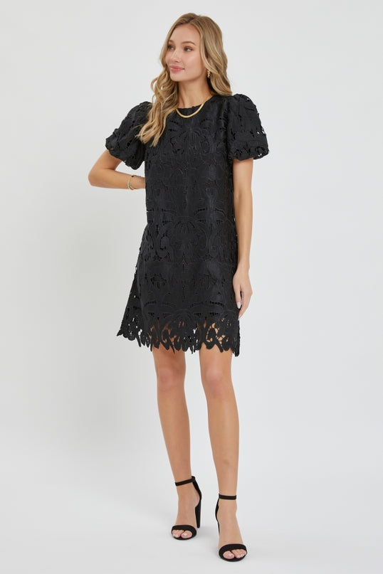 Black Lace Mini Dress