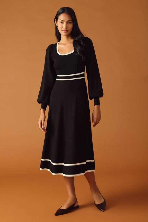 Black Sweater Midi Dress