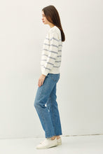 Load image into Gallery viewer, Cream + Denim Cotton Sweater
