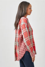 Load image into Gallery viewer, Red Mixed Plaid Top
