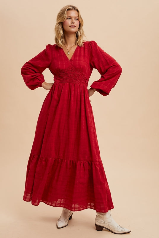 Cherry Lace Maxi