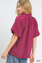 Load image into Gallery viewer, Umgee Berry Scalloped Top
