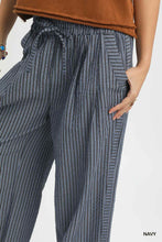 Load image into Gallery viewer, Navy Stripe Pants
