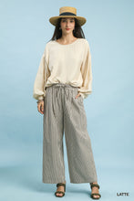 Load image into Gallery viewer, Latte + Black Stripe Pants
