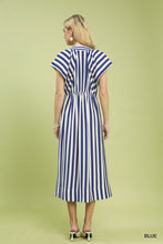 Load image into Gallery viewer, Umgee Blue Stripe Midi Dress

