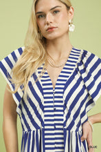 Load image into Gallery viewer, Umgee Blue Stripe Midi Dress
