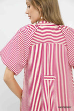 Load image into Gallery viewer, Umgee Raspberry Stripe Mini Dress
