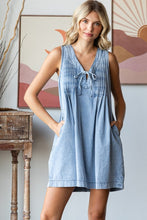 Load image into Gallery viewer, Light Denim Pintuck Dress
