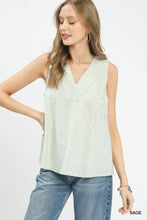 Load image into Gallery viewer, Umgee Mixed Sage Stripe Tank
