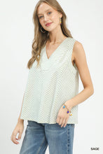 Load image into Gallery viewer, Umgee Mixed Sage Stripe Tank
