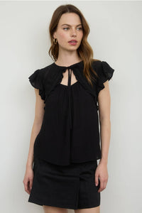 Black Tie Neck Top