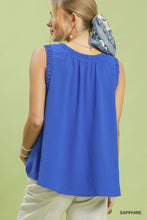 Load image into Gallery viewer, Sapphire Ruffle Tank
