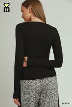 Load image into Gallery viewer, Black Sweetheart L/S Top
