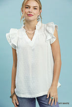 Load image into Gallery viewer, Umgee Off White Swiss Dot Top
