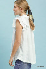 Load image into Gallery viewer, Umgee Off White Swiss Dot Top

