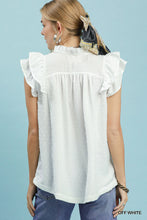 Load image into Gallery viewer, Umgee Off White Swiss Dot Top
