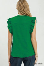 Load image into Gallery viewer, Umgee Kelly Green Swiss Dot Top
