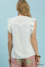 Load image into Gallery viewer, Umgee Off White Swiss Dot Top
