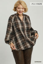 Load image into Gallery viewer, Espresso Plaid Top - Plus

