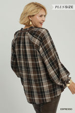 Load image into Gallery viewer, Espresso Plaid Top - Plus
