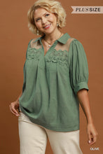 Load image into Gallery viewer, Umgee Olive Mesh Panel Top - Plus
