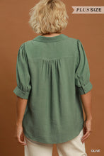 Load image into Gallery viewer, Umgee Olive Mesh Panel Top - Plus

