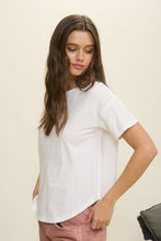 Load image into Gallery viewer, White Cotton U-Hem Tee
