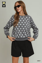 Load image into Gallery viewer, Grey Polka Dot Pullover
