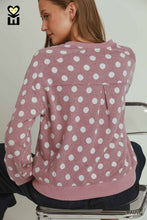 Load image into Gallery viewer, Mauve Polka Dot Pullover
