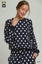 Load image into Gallery viewer, Navy Polka Dot Pullover
