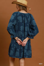 Load image into Gallery viewer, Navy Babydoll Mini Dress
