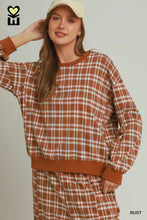 Load image into Gallery viewer, Rust Plaid Pullover
