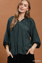 Load image into Gallery viewer, Evergreen Polka Dot Top
