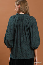 Load image into Gallery viewer, Evergreen Polka Dot Top
