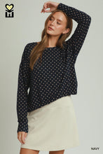 Load image into Gallery viewer, Navy Polka Dot Top
