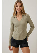 Load image into Gallery viewer, Sage Raw Seam Top
